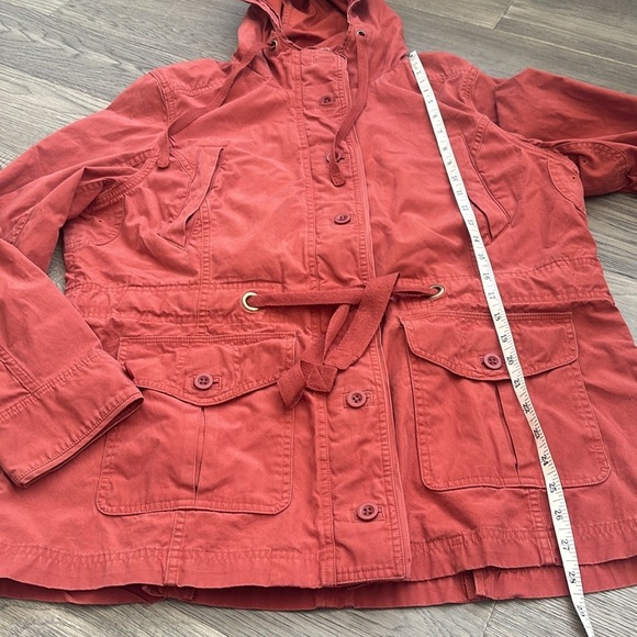 L.L. Bean | Coral Orange 100% Cotton Light Weight Jacket Size Large - Picture 8 of 12